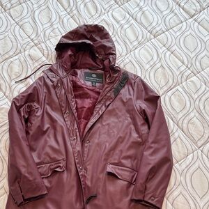 Storm Insulated Rain Jacket in Deep Red